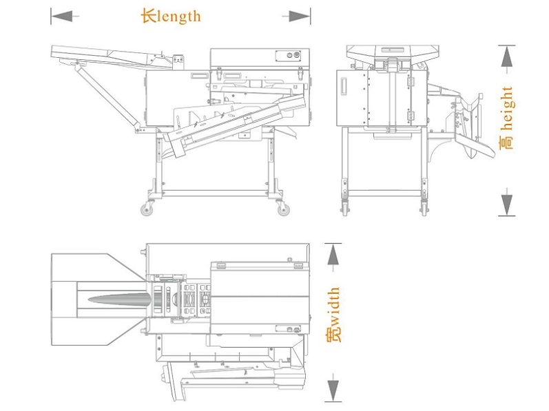 单排敲蛋机+蛋液单槽分离（长宽高）尺寸