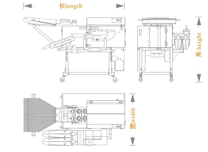 双排敲蛋机+蛋液双槽分离+碎壳+对接机型（长宽高）尺寸