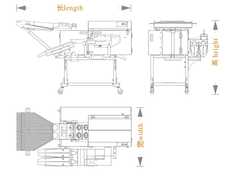 双排敲蛋机+蛋液双槽分离+对接版机型（长宽高）尺寸