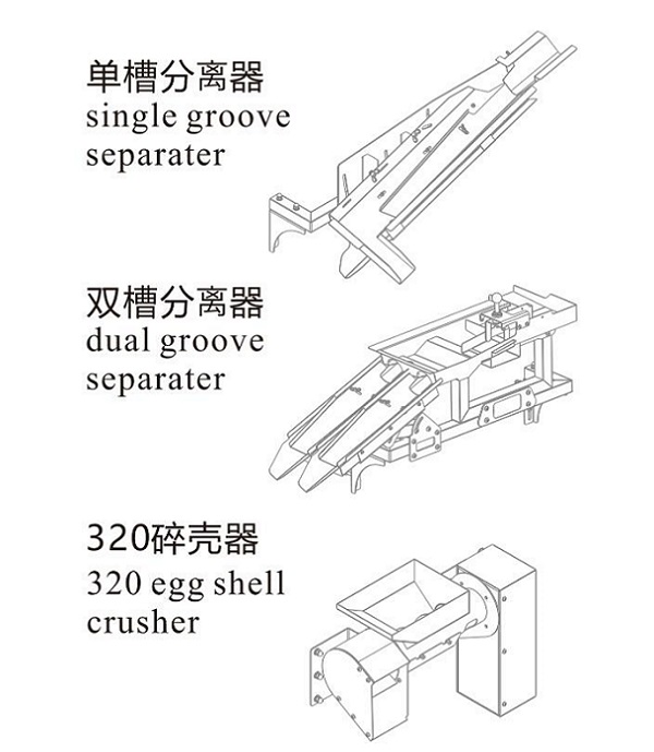 洗蛋+双排敲蛋机组合生产线可搭配部件