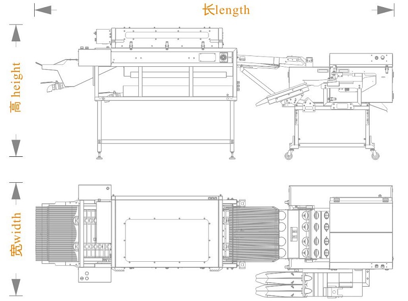 洗蛋+四排敲蛋机组合生产线<长宽高>尺寸图